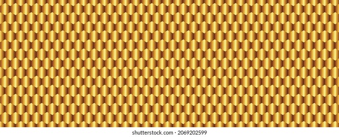 Abstract background of golden hexagons