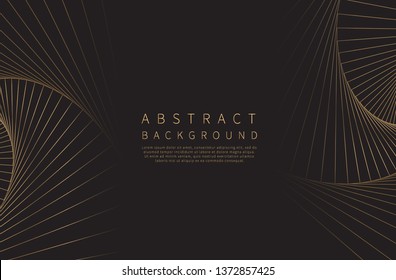 Abstract background. Golden line wave. Luxury style. Vector illustration.