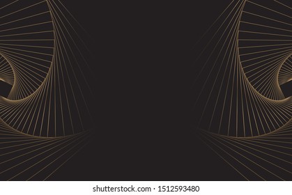 Abstract background  Golden line wave  Luxury style  Vector illustration 