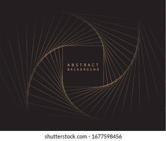 Abstract background. Golden line wave. Luxury style. Vector illustration.