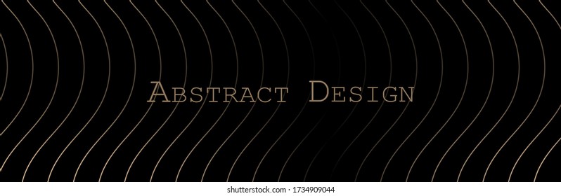 Antecedentes abstractos. Ola dorada. Estilo de lujo. Ilustración vectorial.