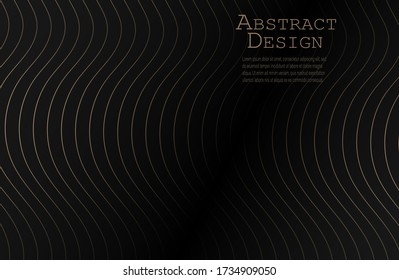 Abstract background. Golden line wave. Luxury style. Vector illustration.
