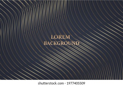 Abstract background. Golden line wave. gold wave. Luxury style. Vector illustration.