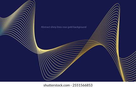 Abstract background. Golden line wave. Luxury style. Vector illustration.