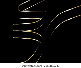 abstract background with golden lines
