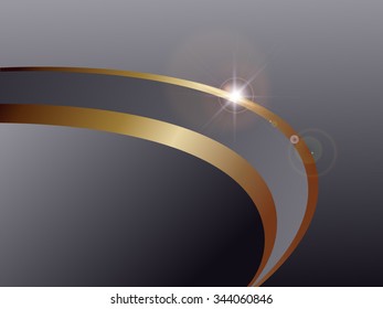 Abstract background with golden lines.