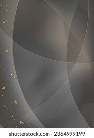 Abstrakter Hintergrund mit goldenen Linien und Punkten. 