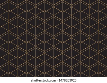 Abstract background. Golden lines. Luxury style. Vector illustration.