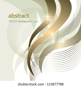 Abstract background with golden lines pattern
