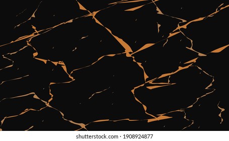 Abstrakter Hintergrund, goldene Marmorfarbenstruktur auf dunkelgrauem Hintergrund. Stock-Vektorgrafik
