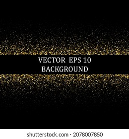 Abstract background with golden particles. Festive layout of postcards, covers, etc.