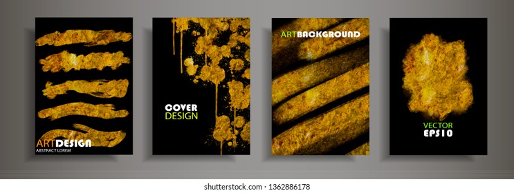 
abstract background. Golden set of illustrations. Brochure Vector Design