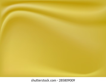 Abstract background golden silk, waves, vector illustration.