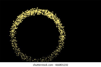 Abstract background with golden sparkling twinkling stars. Vector illustration.