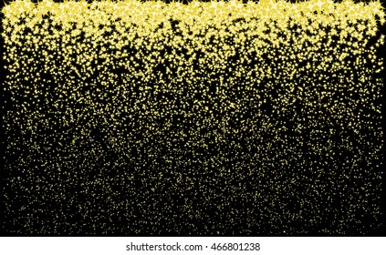 Abstract background with golden sparkling twinkling stars. Vector illustration.
