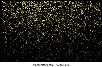 Abstract background with golden sparkling twinkling stars. Vector illustration.