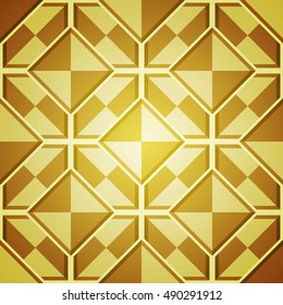 Abstract background with golden squares.