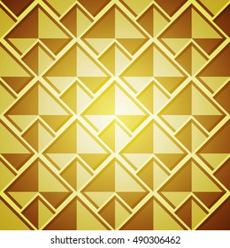 Abstract background with golden squares. Template for design