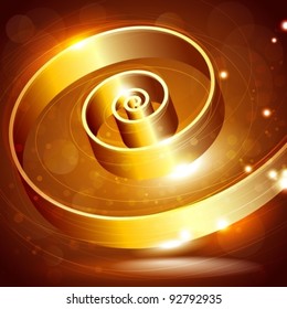abstract background with golden swirl