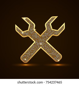 Abstract background of golden technology