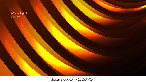 Abstract background of golden texture made of metal curves, cover presentation design