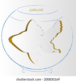 Abstract background, goldfish 