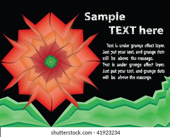 abstract background in gothic style with grunge effect over text, vector illustration