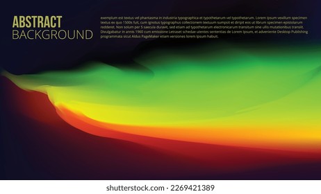 abstract background with gradations of green, red, yellow and black