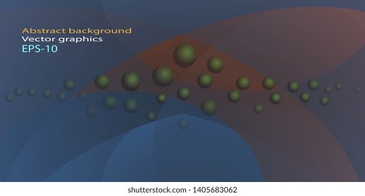 Abstract background. Gradient background with balls. Flying balls. Business card. Gradient background Flyer. Banner. Creative background. Vector graphics. Eps-10