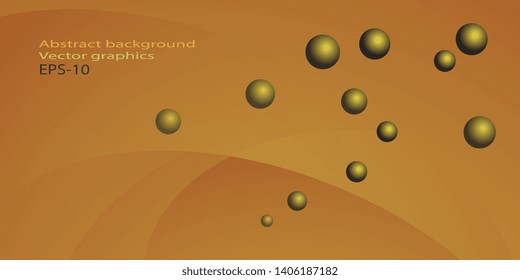 Abstract background. Gradient background with balls. Flying balls. Business card. Gradient background  Flyer. Banner. Creative background. Vector graphics. Eps-10