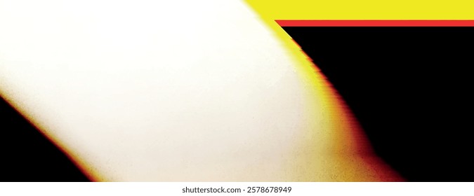 Abstract background with a gradient blend of black and yellow. The background features smooth transitions and bold yellow accents. Light leak background vector. Yellow background.