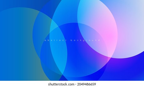 abstract background with gradient blue bubble shape.gradient circle abstract background