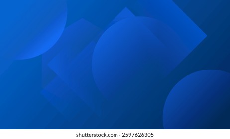ABSTRACT BACKGROUND GRADIENT BLUE COLORFUL DESIGN WITH GEOMETRIC SHAPES VECTOR TEMPLATE GOOD FOR MODERN WEBSITE, WALLPAPER, COVER DESIGN 