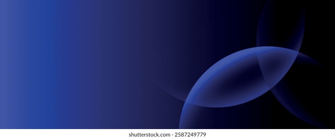 Abstract background with a gradient blue background, featuring smooth, overlapping circles creating a soft, modern texture. Minimal abstract circles vector gradient background