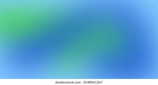 Abstrakter Hintergrund mit einem Farbverlauf von Blau- und Grüntönen, der einen minimalistischen und beruhigenden Effekt erzeugt. Vektorgrafik
