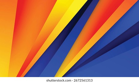 Fondo Abstractas degradado azul y naranja colorido Plantilla de diseño moderno