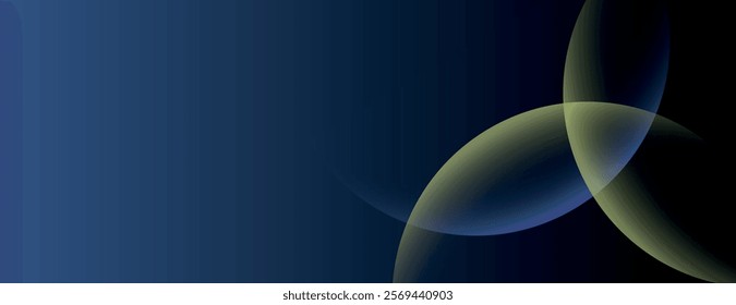 Abstract background with a gradient blue background and overlapping translucent circles, creating a smooth, modern texture. Minimal abstract circles vector gradient background