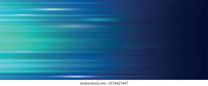 Abstract background with a gradient of blue and teal colors. The background features smooth, horizontal streaks of blue and teal. Gradient background vector. Blue background.