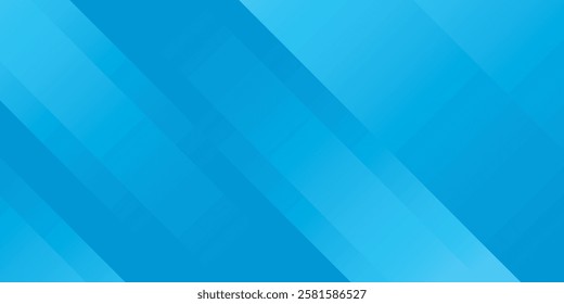 Abstract background with a gradient of blue tones, featuring diagonal stripes and two transparent circles overlaid on the stripes. Vector illustration
