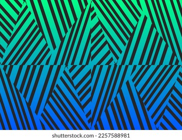 Abstract background with gradient color mosaic stripes pattern