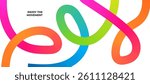 Abstract Background with Gradient Color Wave Pattern. Wavy Rainbow Lines. Geometric Design.