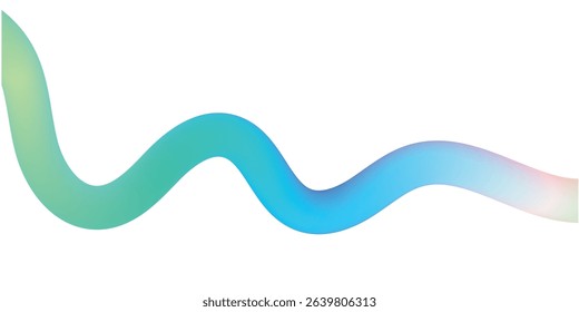 Abstract Background with Gradient Color Waves. Vector  Design Template with Geometric Shape Lines Elements  Vector Wavy Graphic Design Elements. Rainbow Dynamic Swirl and Squiggle 