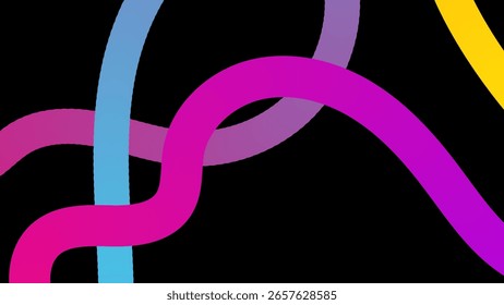 Fondo Abstractas con ondas de color degradado y líneas. Formas geométricas que fluyen del arco iris.