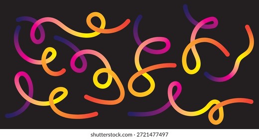 Fondo Abstractas con ondas de color degradado y líneas. Formas geométricas que fluyen del arco iris.