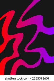 Fondo abstracto con patrón de línea ondulada de color degradado