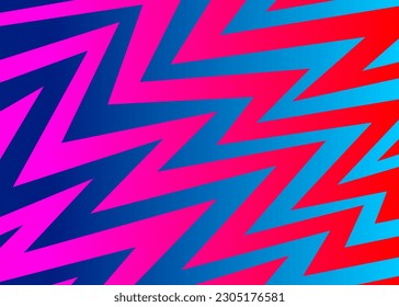 Abstract background with gradient color zigzag line pattern