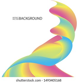 Abstract background with gradient colored wave.