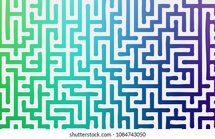Abstract background with gradient colorful maze. Vector illustration