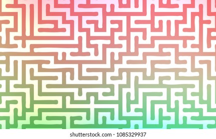Abstract background with gradient colorful maze. Vector illustration