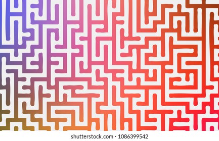 Abstract background with gradient colorful maze. Vector illustration